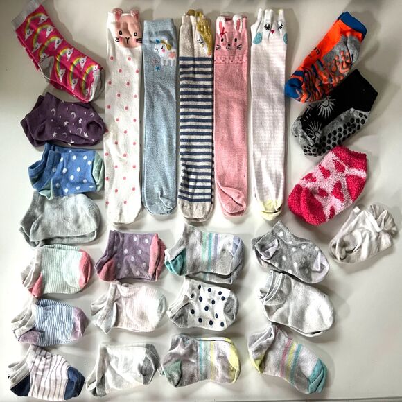 GAP Other - 25 pair Girls Kids Sock Bundle includes Christmas Hello Kitty Floral Knee Socks